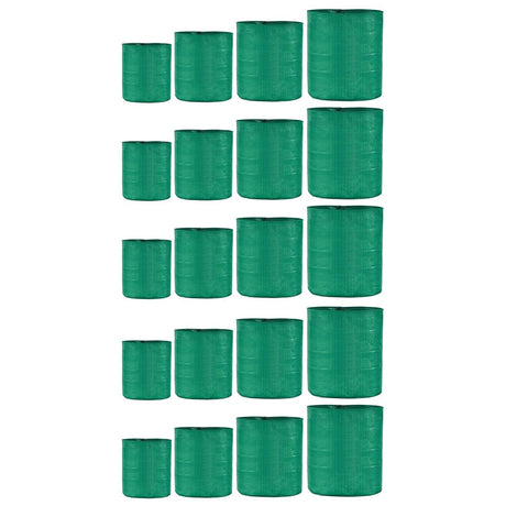 Singhal HDPE UV-Resistant Round Grow Bags Set - Includes 12x12, 12x15, 15x15, 15x18 Inch Sizes, 5 Bags of Each Size (Pack of 20) for Terrace and Vegetable Gardening - Singhal Mart