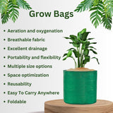 Singhal HDPE UV-Resistant Round Plant Grow Bags Combo - 12x12, 12x15, 15x15, 15x18 Inch (Set of 12 Bags, 3 Bags Each Size) for Terrace and Vegetable Gardening - Singhal Mart