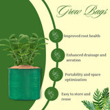 Singhal HDPE UV-Resistant Round Plant Grow Bags Combo - 12x12, 12x15, 15x15, 15x18 Inch (Set of 12 Bags, 3 Bags Each Size) for Terrace and Vegetable Gardening - Singhal Mart