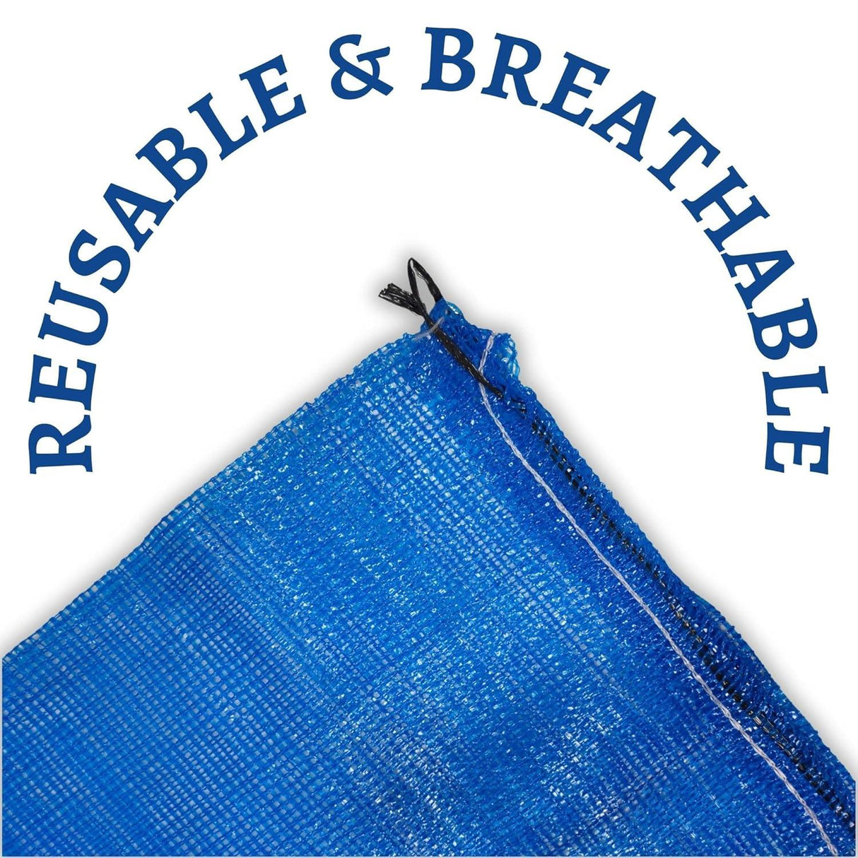 Singhal Mesh Onion Produce Bags with Drawstring – Blue, 20 x 31.5 Inches, Reusable Breathable Leno PP Fabric, Ideal for Packaging Vegetables and Fruit (Pack of 10) - Singhal Mart