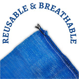 Singhal Mesh Onion Produce Bags with Drawstring – Blue, 20 x 31.5 Inches, Reusable Breathable Leno PP Fabric, Ideal for Packaging Vegetables and Fruit (Pack of 10) - Singhal Mart