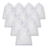 Singhal PP Mesh Storage Bags 18x30 Inch with Drawstring, White | Holds Up to 25kg for Packaging Produce, Vegetables, and Fruit | Versatile Bora, Bori (25) - Singhal Mart