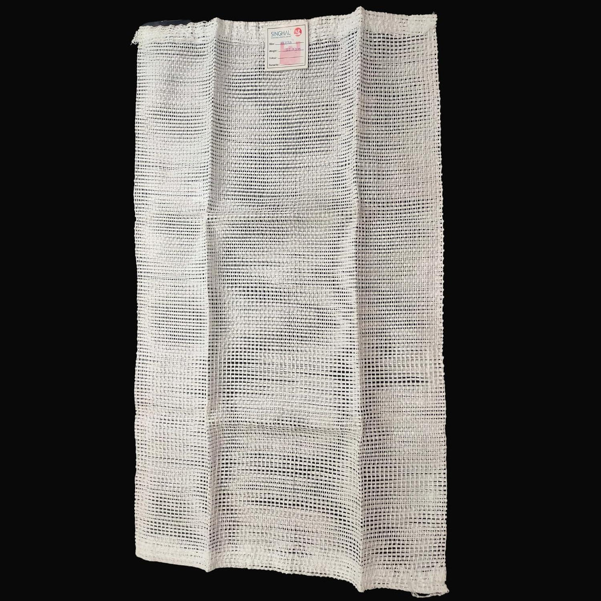 Singhal PP Mesh Storage Bags 18x30 Inch with Drawstring, White | Holds Up to 25kg for Packaging Produce, Vegetables, and Fruit | Versatile Bora, Bori (25) - Singhal Mart