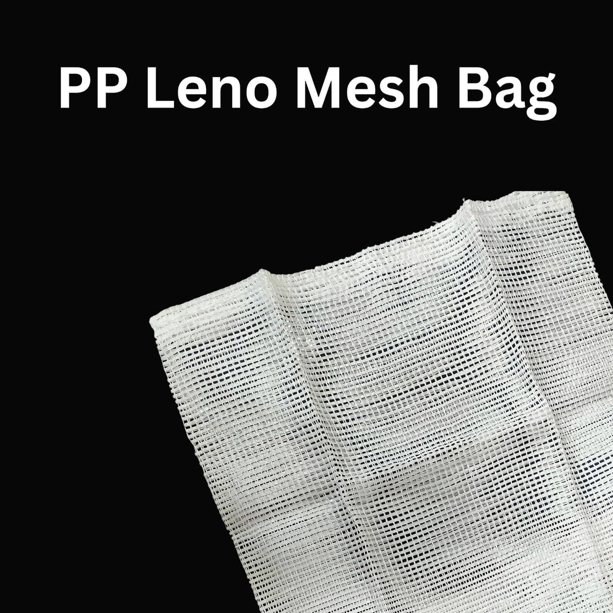 Singhal PP Mesh Storage Bags 18x30 Inch with Drawstring, White | Holds Up to 25kg for Packaging Produce, Vegetables, and Fruit | Versatile Bora, Bori (25) - Singhal Mart