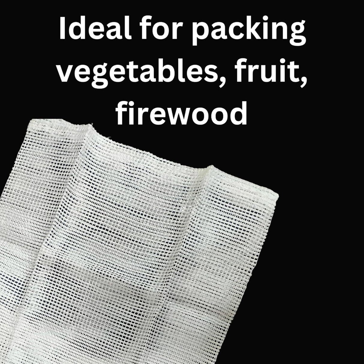 Singhal PP Mesh Storage Bags 18x30 Inch with Drawstring, White | Holds Up to 25kg for Packaging Produce, Vegetables, and Fruit | Versatile Bora, Bori (25) - Singhal Mart