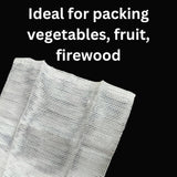 Singhal PP Mesh Storage Bags 18x30 Inch with Drawstring, White | Holds Up to 25kg for Packaging Produce, Vegetables, and Fruit | Versatile Bora, Bori (25) - Singhal Mart