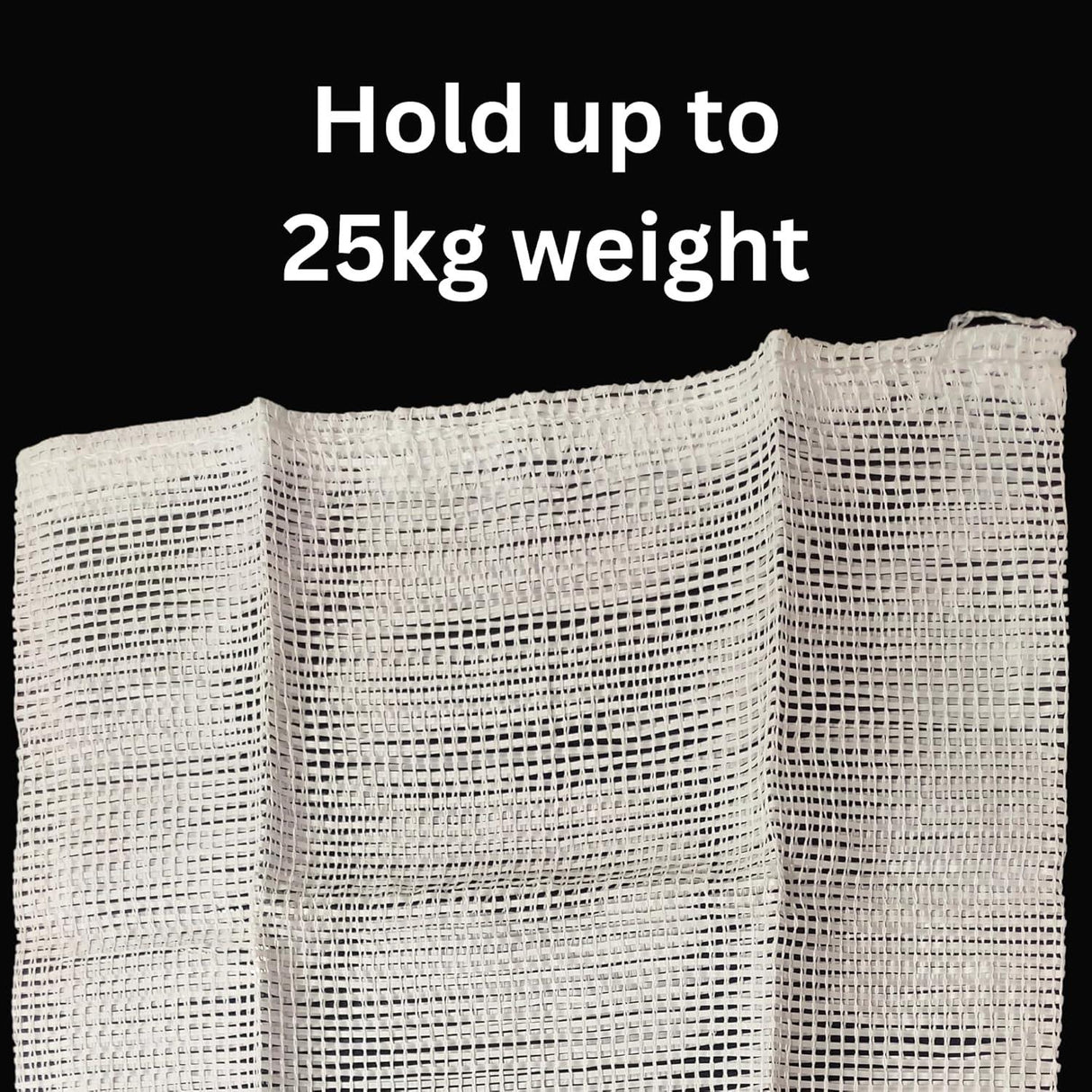 Singhal PP Mesh Storage Bags 18x30 Inch with Drawstring, White | Holds Up to 25kg for Packaging Produce, Vegetables, and Fruit | Versatile Bora, Bori (25) - Singhal Mart