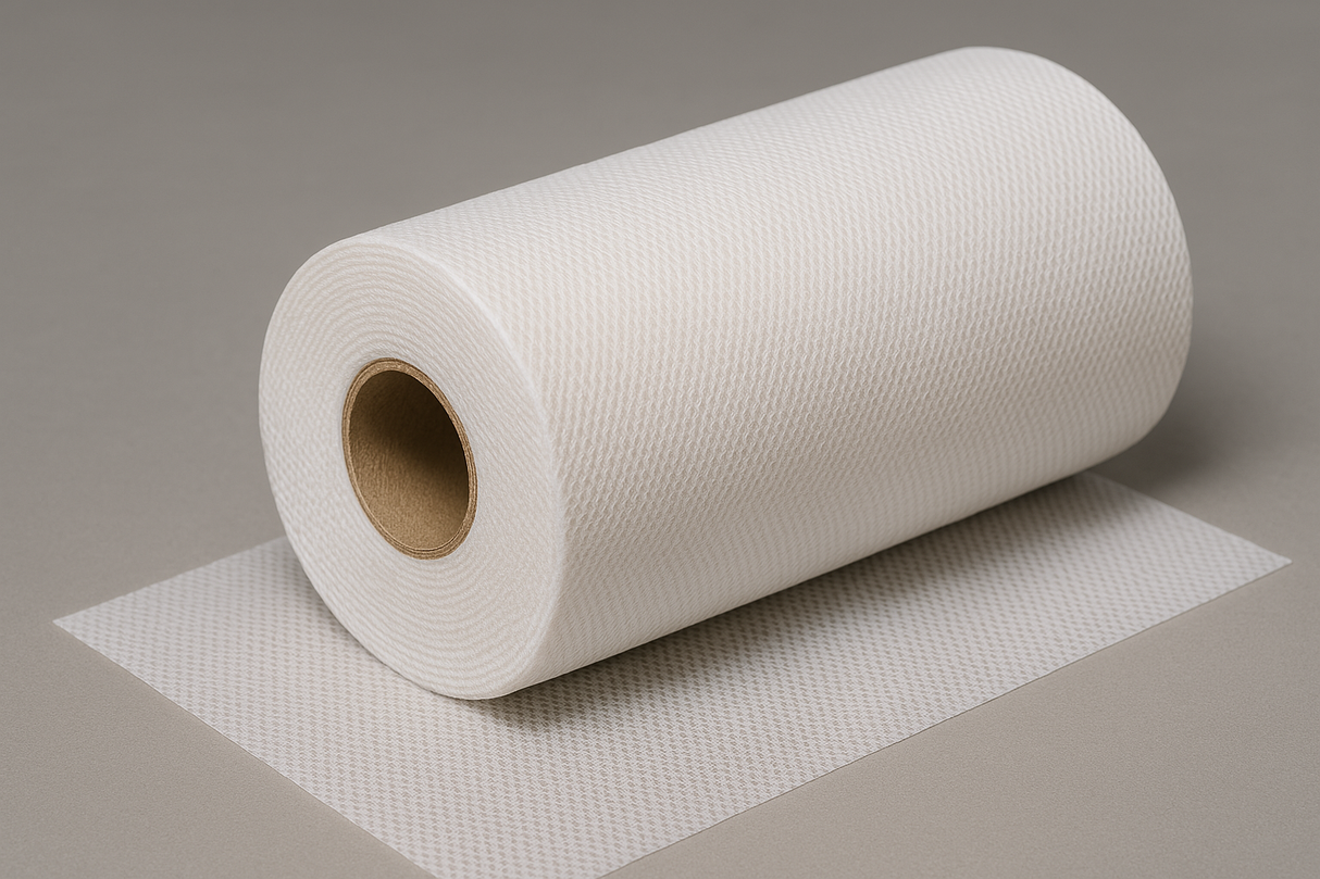 Singhal Textured Spun Bond Non-Woven Fabric Roll, 124 cm Width x 200 Meter Length, 120 GSM, Heavy Duty, Multipurpose Fabric for Agriculture, Upholstery, Crafting, and Industrial Use (Bright White)