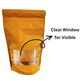 Stand-Up Zip Lock Reusable Airtight Storage Pouch, Brown, 130mm x 200mm (13x20 cm), Combo Pack of 25 – Perfect for Organizing and Storing - Singhal Mart