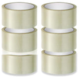 Transparent Cello Tape, 48mm x 65m, Clear | BOPP Adhesive Packing Tape, Set of 6 Rolls - Singhal Mart