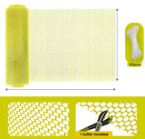 Tree Guard Net, Garden Fencing Net Virgin Plastic Yellow Color with 1 Cutter and 50 PVC Tag - Singhal Mart