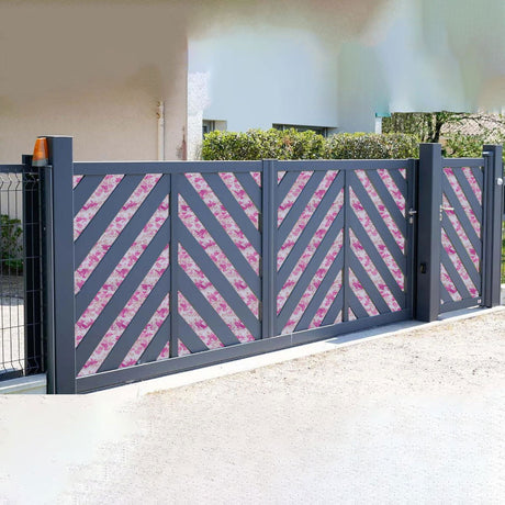 UV-Resistant Polypropylene Sheet – Pink Printed Design for Car Parking, Gates, Grills, Balconies & Privacy (3x10 Feet) – Durable & Stylish Covering - Singhal Mart