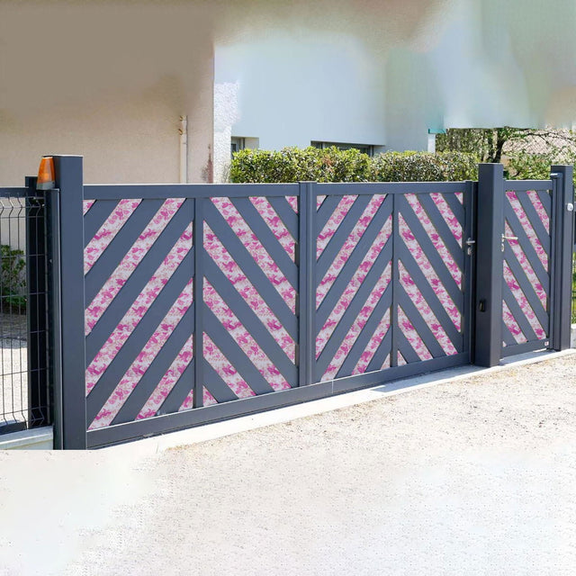 UV-Resistant Polypropylene Sheet – Pink Printed Design for Car Parking, Gates, Grills, Balconies & Privacy (3x10 Feet) – Durable & Stylish Covering - Singhal Mart