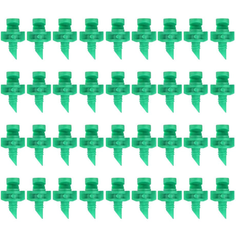 Water Spray Misting Nozzle Pack of 150 – Mini Sprinklers for Garden & Lawn Irrigation, 180-Degree Coverage, Green Plastic Drip System - Singhal Mart