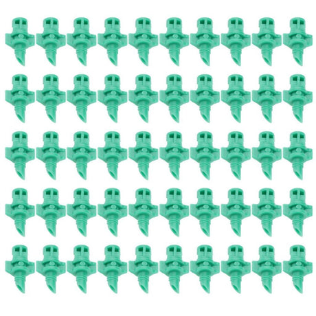 Water Spray Misting Nozzle Pack of 200 – Mini Sprinklers for Garden & Lawn Irrigation, 180-Degree Coverage, Green Plastic Drip System - Singhal Mart