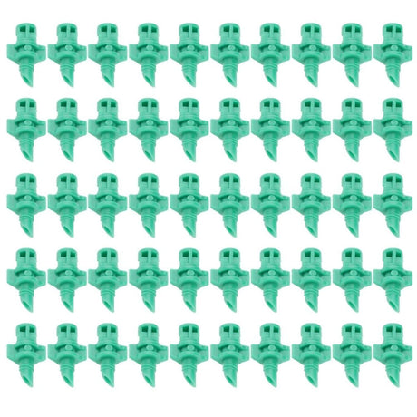 Water Spray Misting Nozzle Pack of 200 – Mini Sprinklers for Garden & Lawn Irrigation, 180-Degree Coverage, Green Plastic Drip System - Singhal Mart